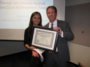 Outstanding Graduating Senior awardee, Mindy Vo, and Dr. Lewis Ringel 