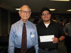 Dr. Robert Delorme and Jose Urias, Scholarship Recipient 