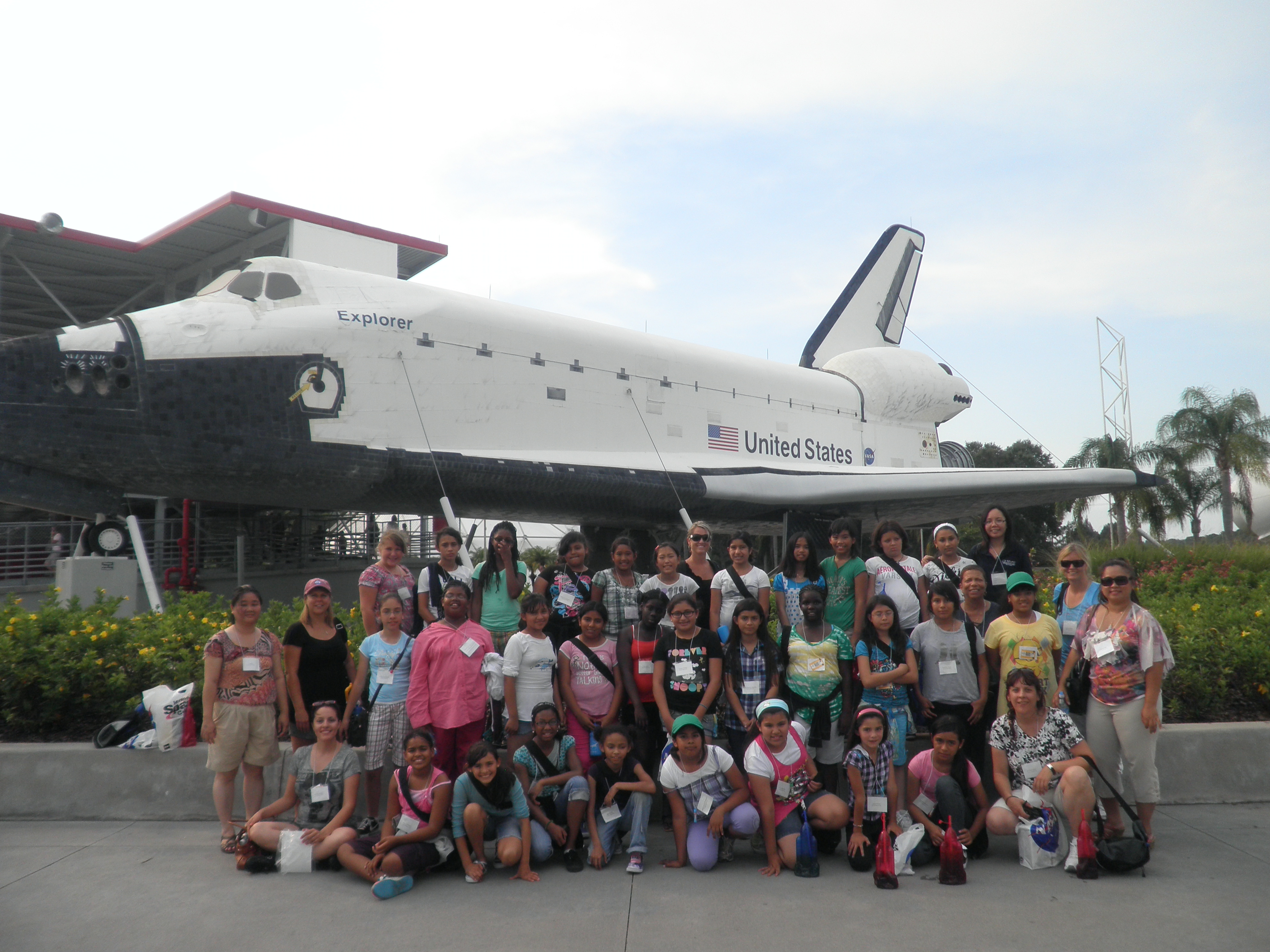 NLE participants in front of the Explorer
