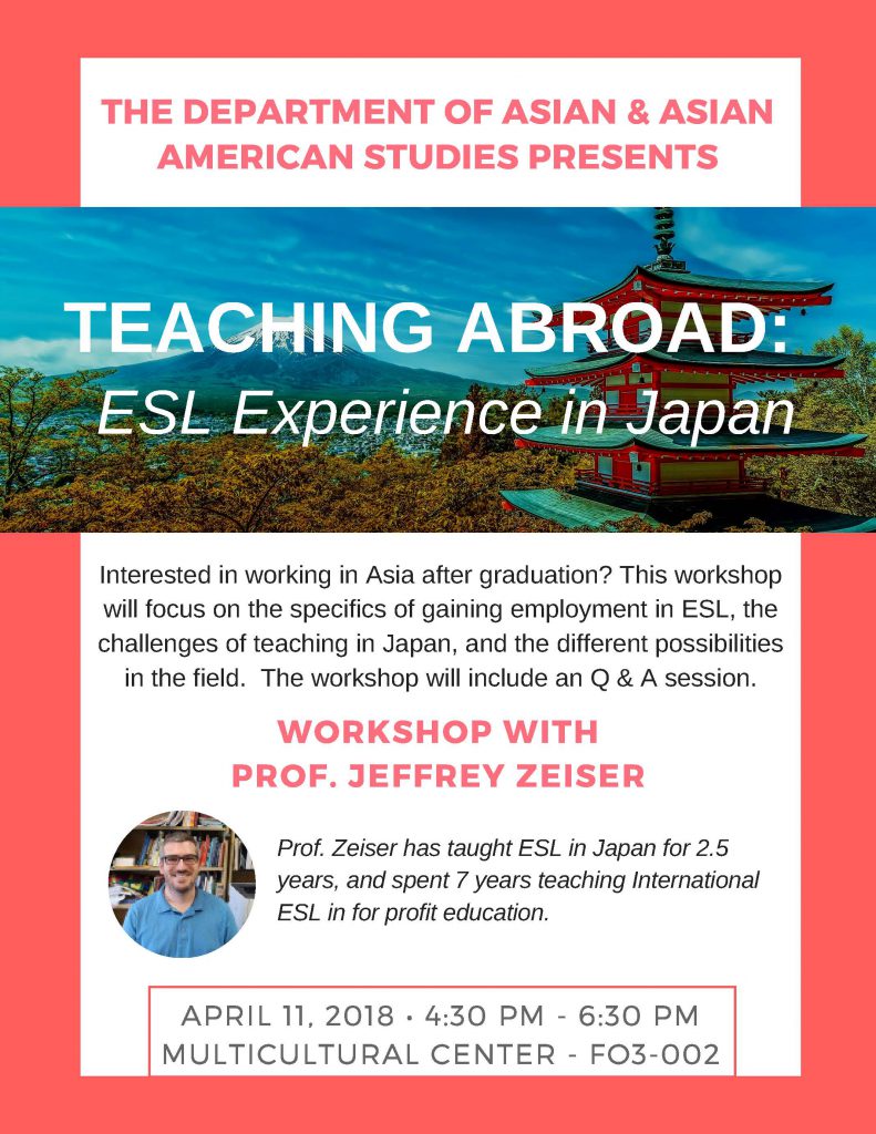 Teaching Abroad S2018 Flyer Updated