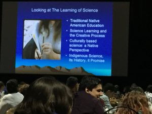 Slide from Dr. Cajete lecture on how to integrate indigenous ways of knowing into science education.