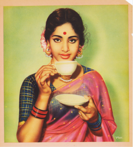 Vintage Image of a Tea Drinker