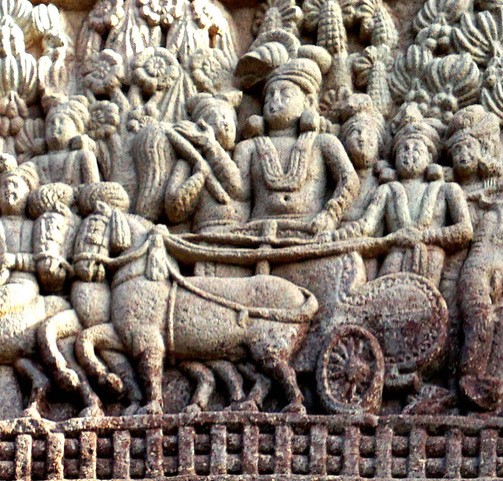 Stone image of Ashoka's visit to the Ramagram