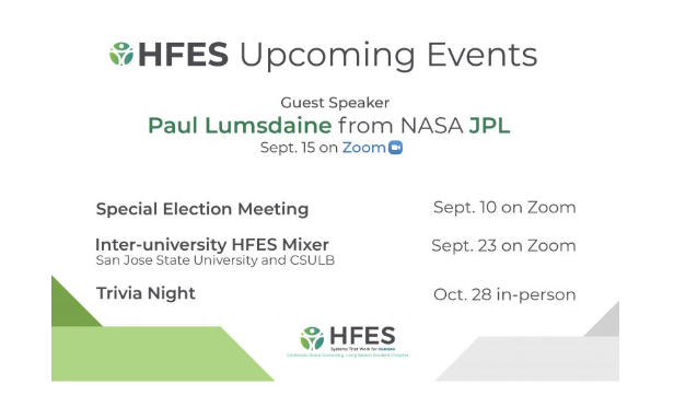 Past fall 2022 events: Paul Lumsdaine speaker, election, mixer, and trivia