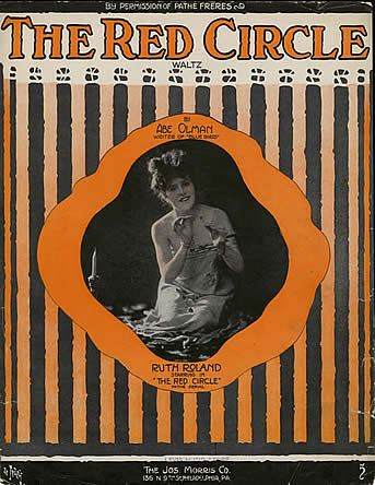 Red Circle musical score cover with portrait of Ruth Roland