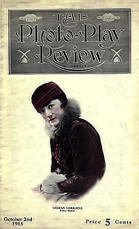 Lilllian Lorraine on magazine cover of The Photo-Play Review