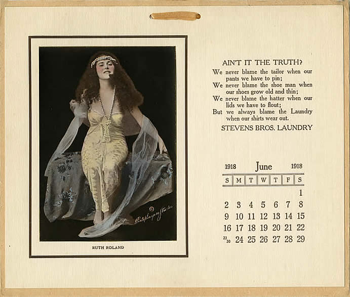 Calendar with Ruth Roland