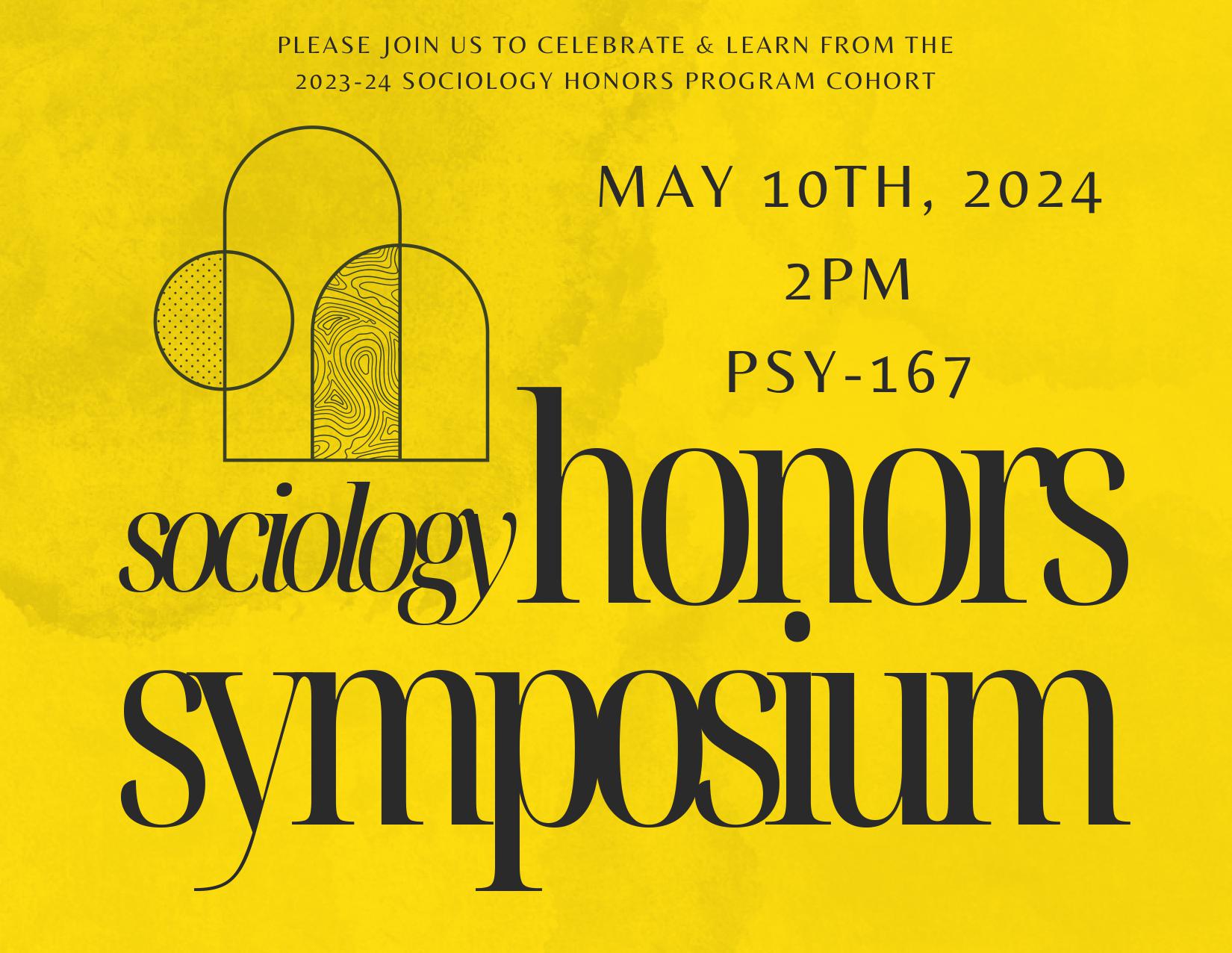 Sociology Honors Symposium 24 Flyer