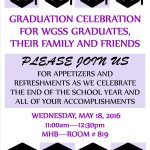 WGSS - 2016 Graduation Flyer