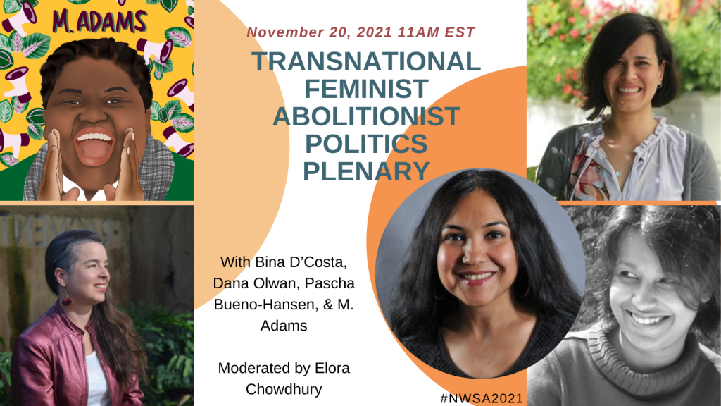 NWSA conference November 20 Transnational Feminist Abolitionist Politics