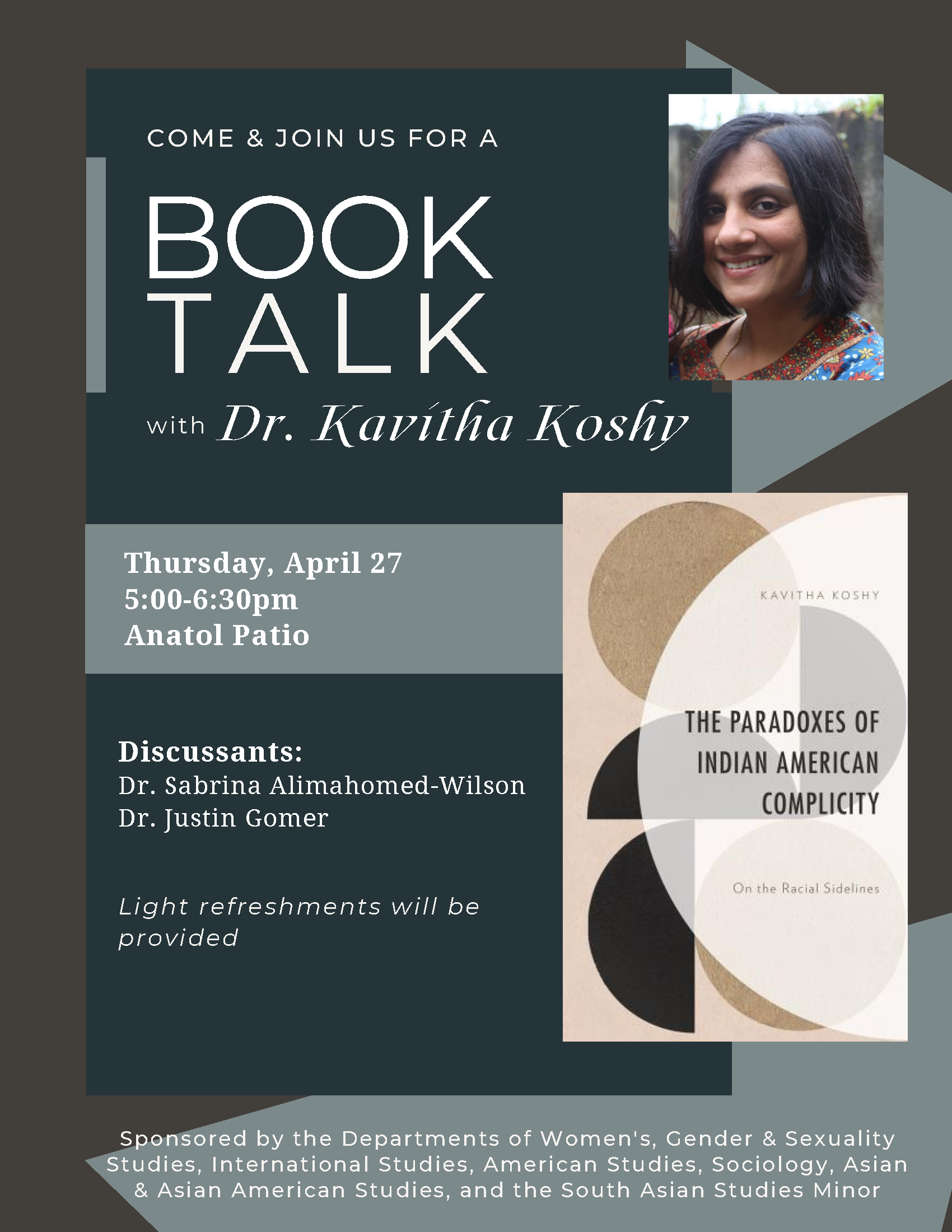 Koshy book event flyer