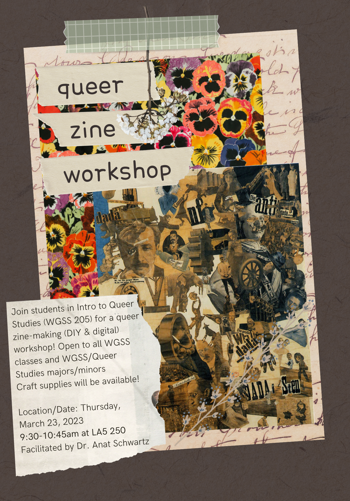 Flyer Queer Zine making workshop