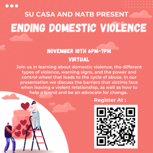 Join us in learning about domestic violence, the different types of violence, warning signs, and the power and control wheel that leads to the cycle of abuse.